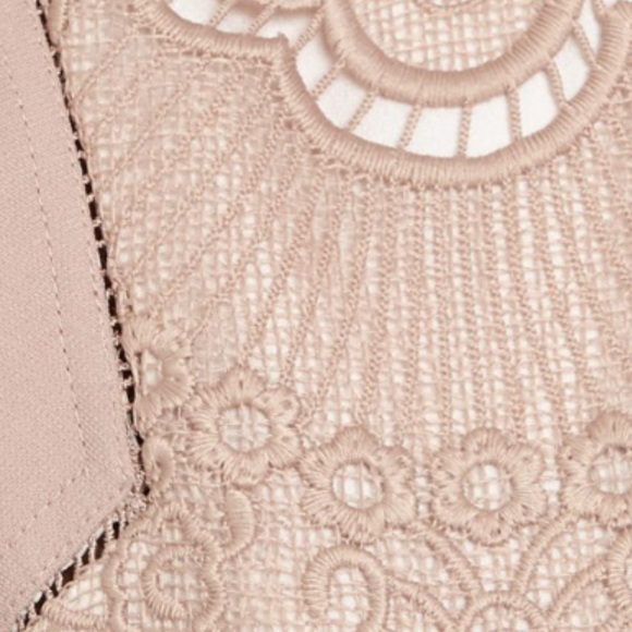 REISS FEMININE LACE FIT AND FLARE DRESS IN NUDE SIZE 4 - Picture 4 of 14